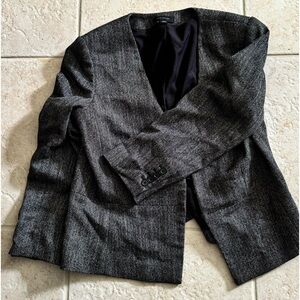 Ann Tylor heather gray eye hook suit